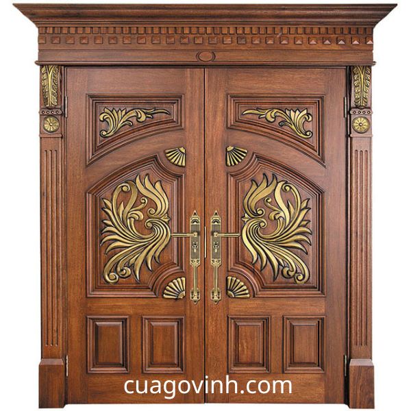 Cửa gỗ 2 cánh đẹp tại tp Vinh