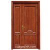 Cửa gỗ 2 cánh lệch gõ đỏ hiện đại
