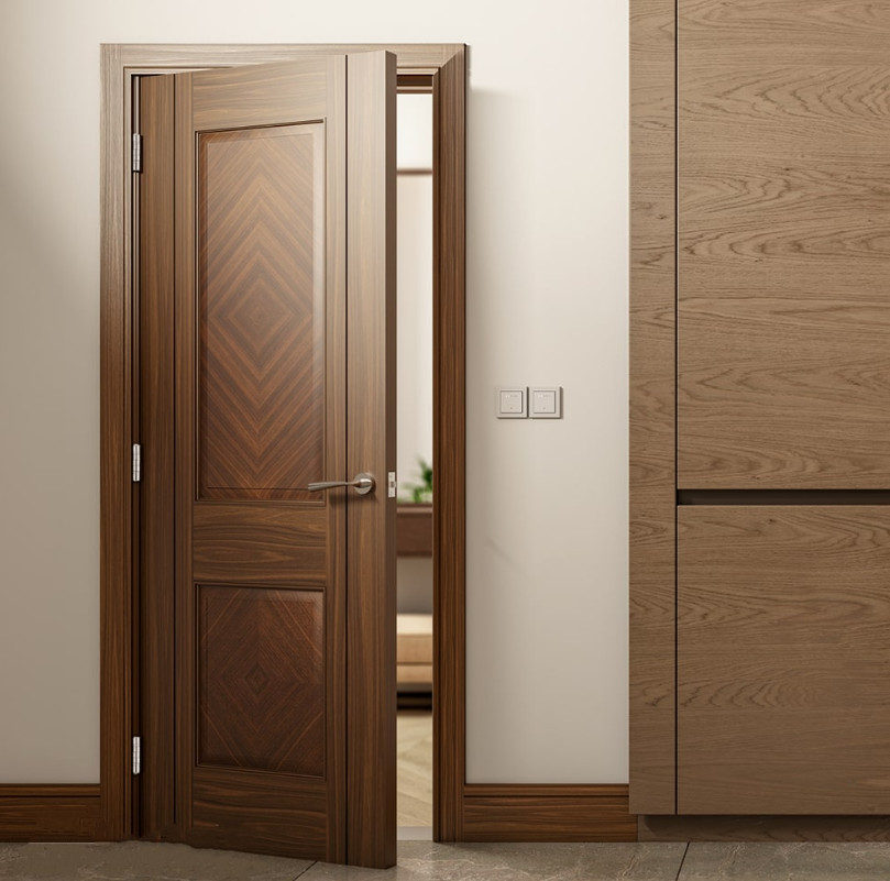 Mẫu cửa Gỗ Óc Chó 1 cánh 