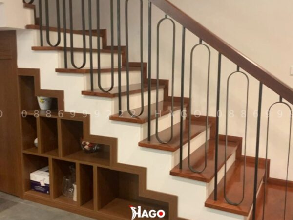 Bậc cầu thang gỗ Lim Nam Phi