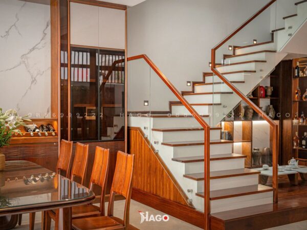 bậc cầu thang gỗ tự nhiên nghệ an