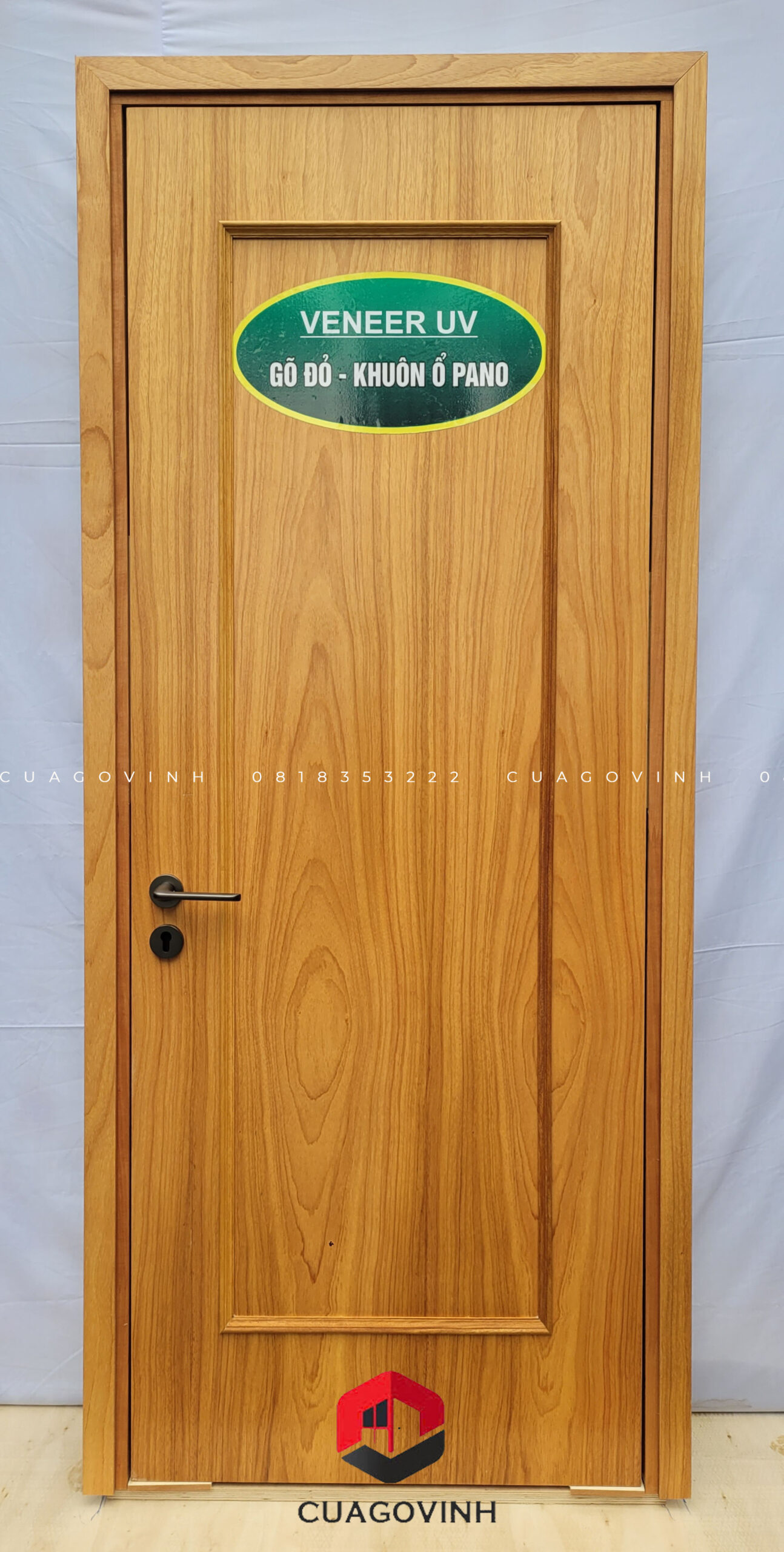 Cửa gỗ Plywood veneer Gõ Đỏ PV2