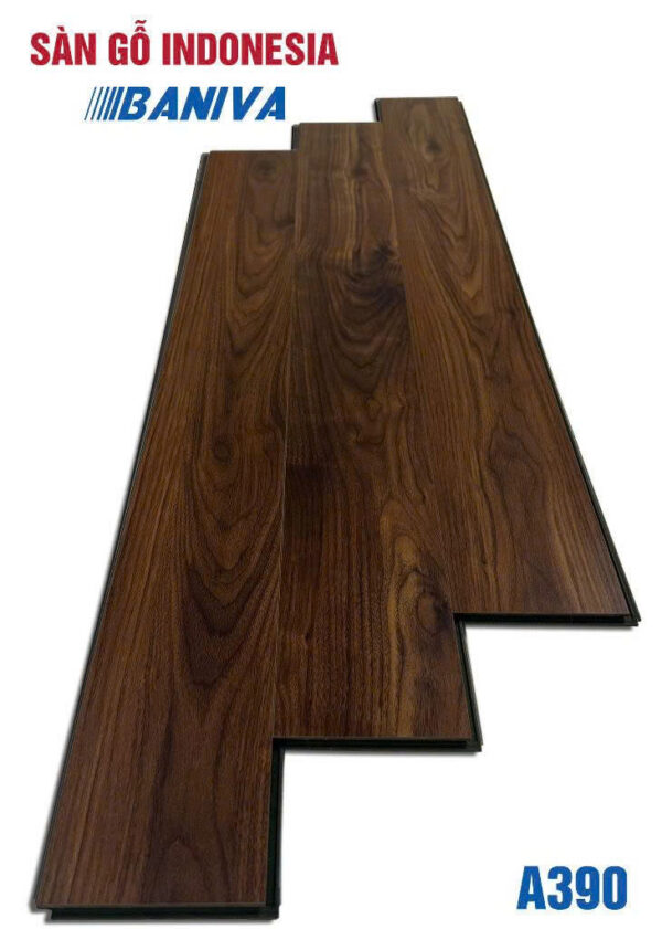 Sàn Gỗ Indonesia HDF cốt xanh Baniva A390